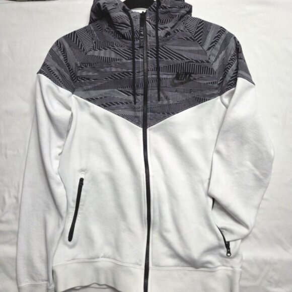 Nike Tech Monochrome Geometric Full-Zip Windrunner Hoodie Small - Picture 2 of 11